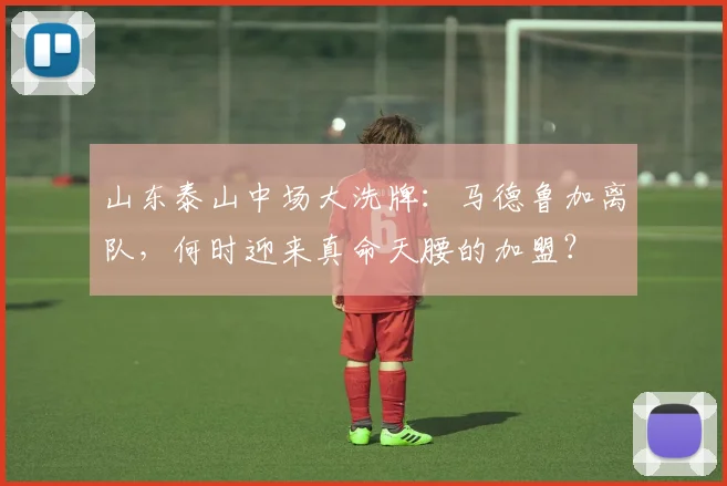 山东泰山中场大洗牌：马德鲁加离队，何时迎来真命天腰的加盟？